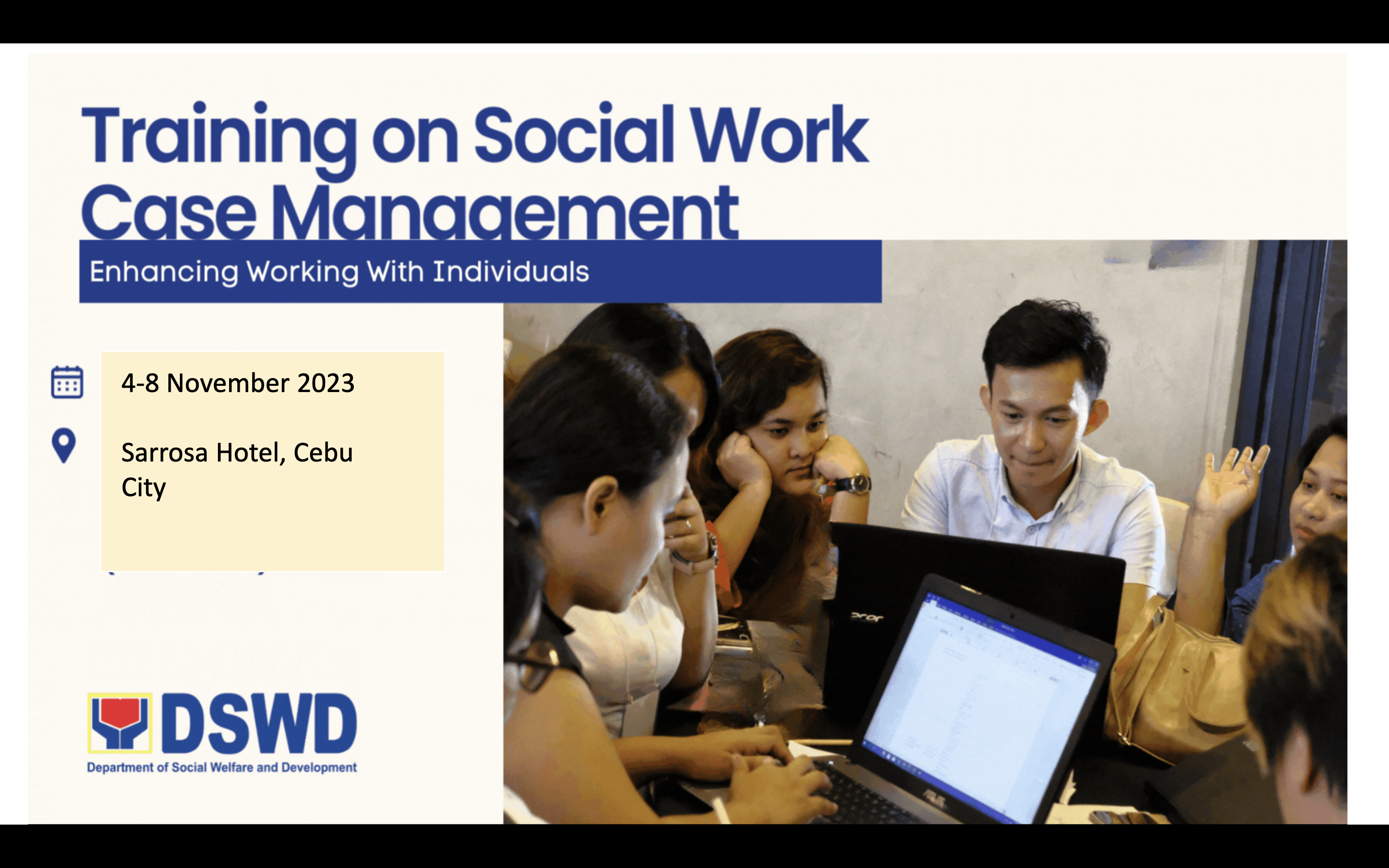 Training on Social Work Case Management: Enhancing Working with Individuals Batch 3 (CEBU)