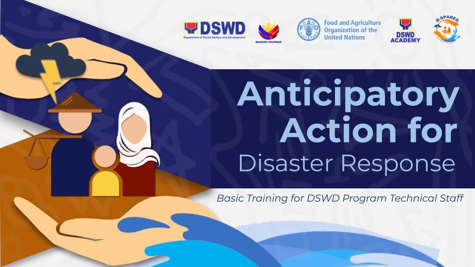 (SAMPLE) Basic Training on Anticipatory Action for Disaster Response